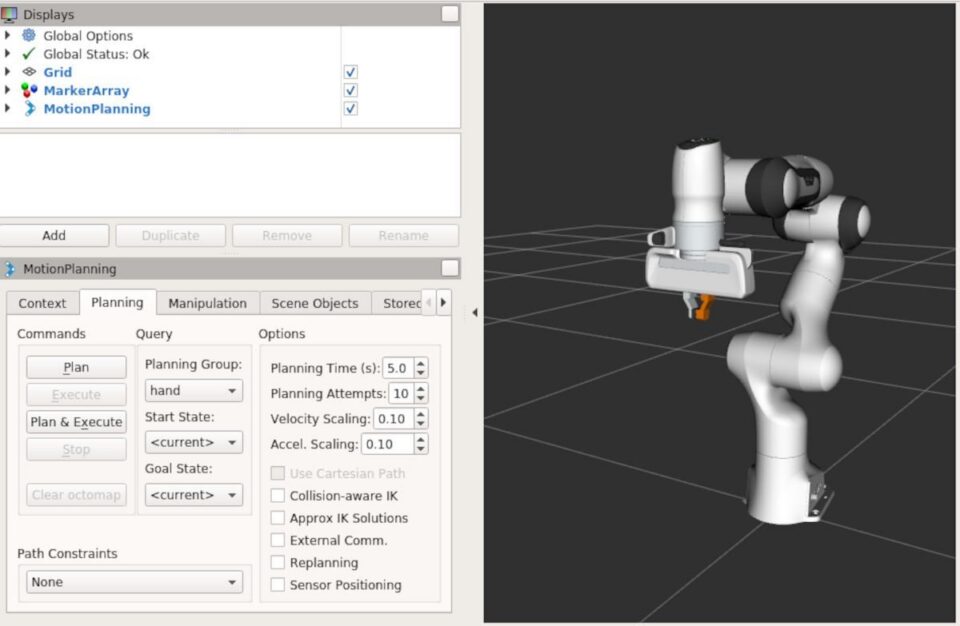 Rviz motion planning