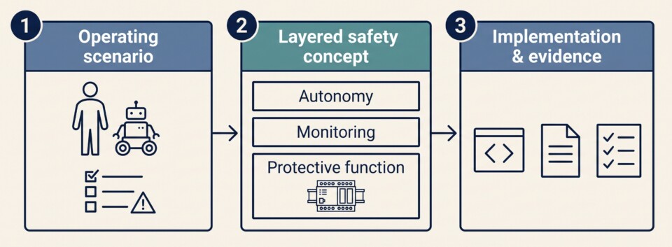 three-stage safety engineering workflow in the shared expertise style