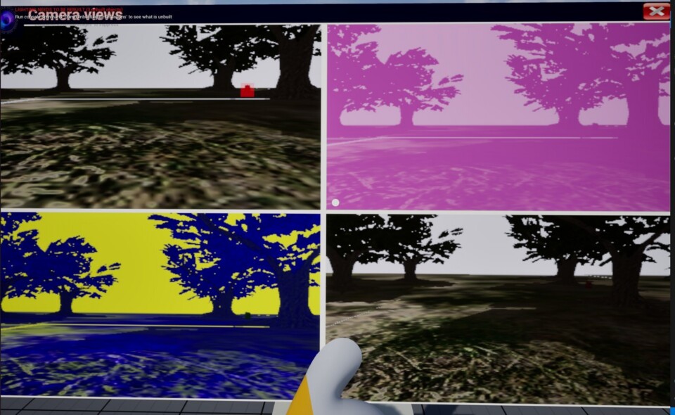 VR operator interface with multiple camera streams