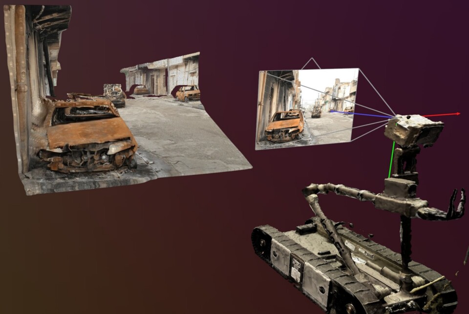 Operator view of a reconstructed rubble scene